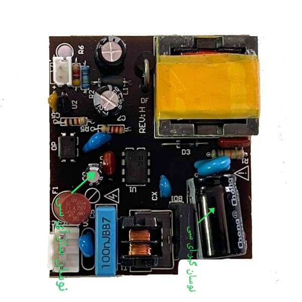 قرار گیری خازن های نوسان گیر و نوسان ساز
