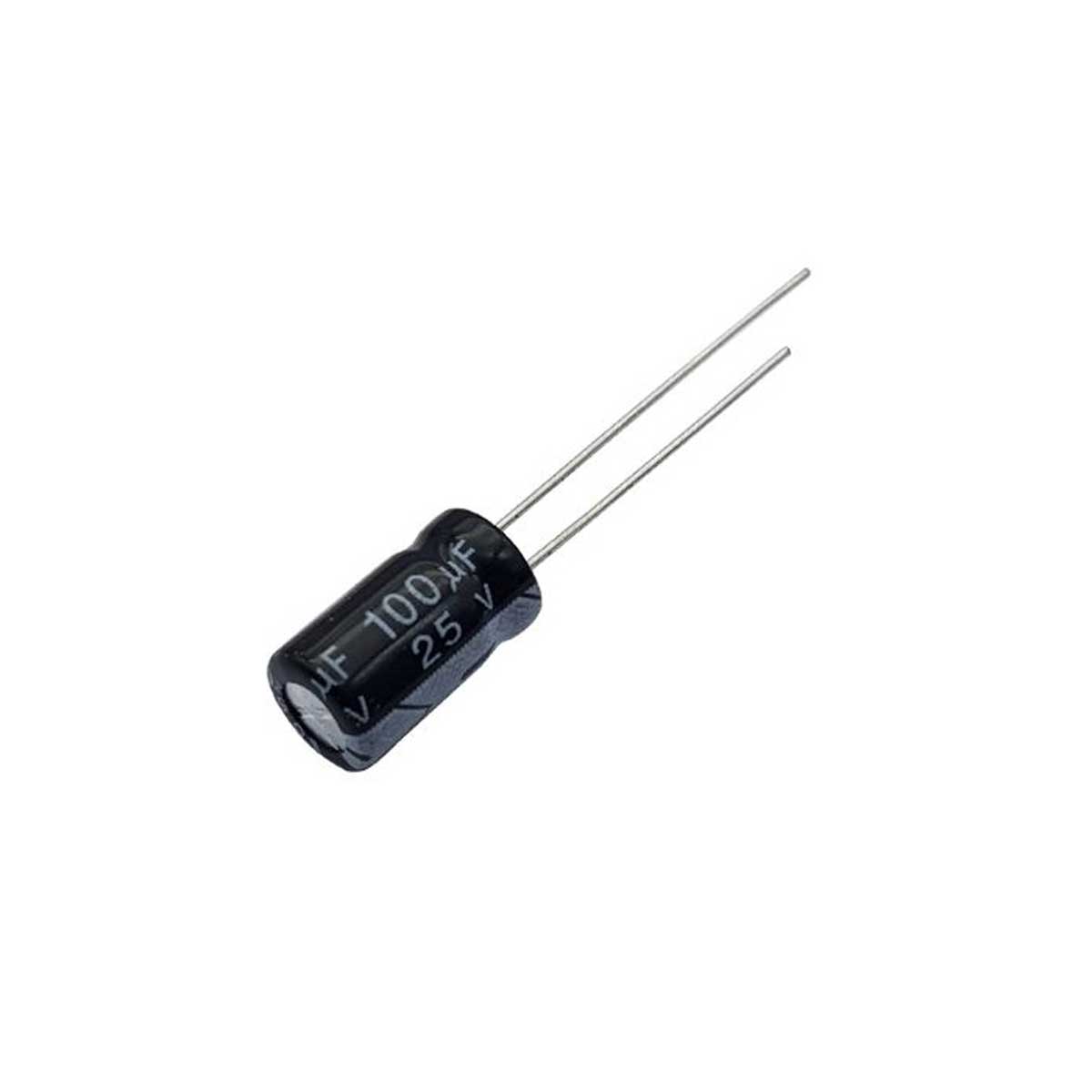 خازن ۱۰۰ میکرو فاراد 25 ولت | Capacitor 100 microfarad 25 volts