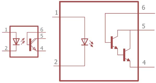 اپتوکوپلر فوتو دارلینگتون | Darlington photo optocoupler